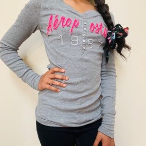 AEROPOSTALE ribbed long sleeve t-shirt